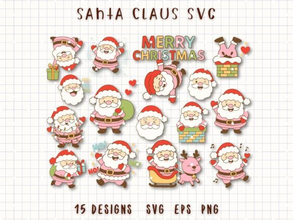 Adorable Santa Claus SVG for Holiday Graphics
