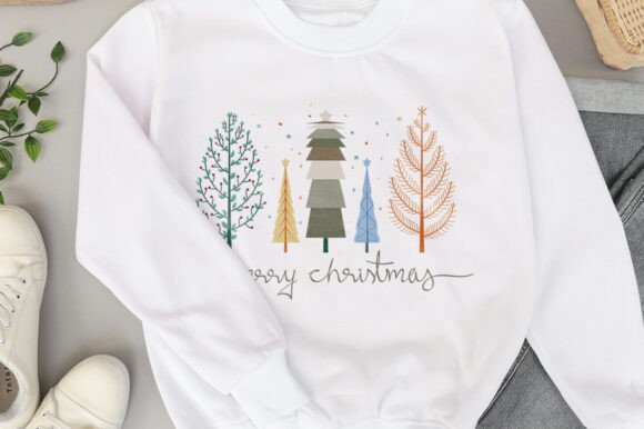 Boho Christmas Tree Clipart: A Versatile Graphics and Illustrations Asset