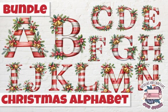 Christmas Alphabet Watercolor PNG: A Festive Graphics Treasure