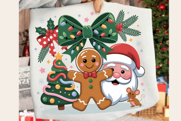 Christmas Preppy Santa Doodle: A Festive Graphics Must-Have
