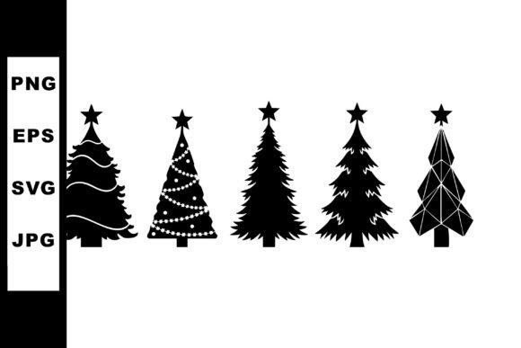 Christmas Tree Silhouettes: Elegant Graphics for Holiday Content