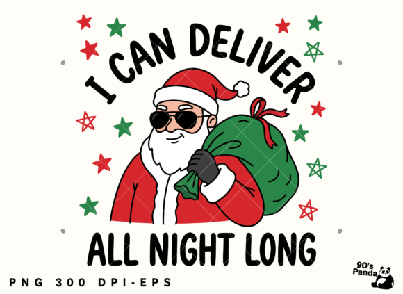 Funny Christmas Deliver All Night Png: A Festive Graphic Asset