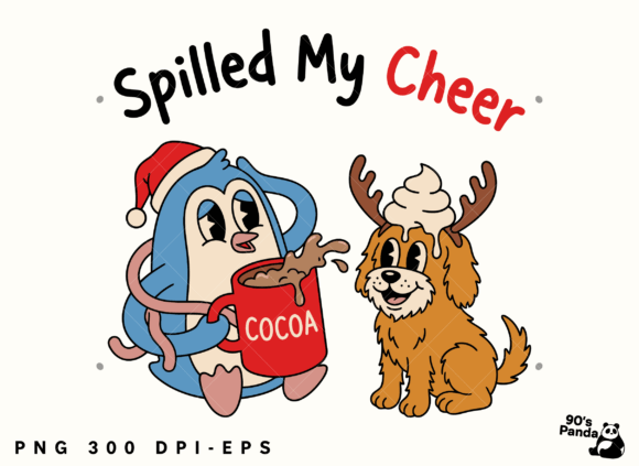 Funny Christmas Spilled Cheer Graphics for Crafters