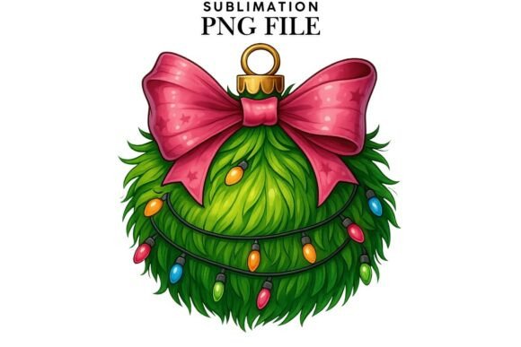 Green Christmas Ball Png Design for Graphics and Illustrations