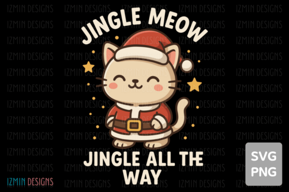 Jingle Meow Christmas Cat Art: A Festive Graphics Delight