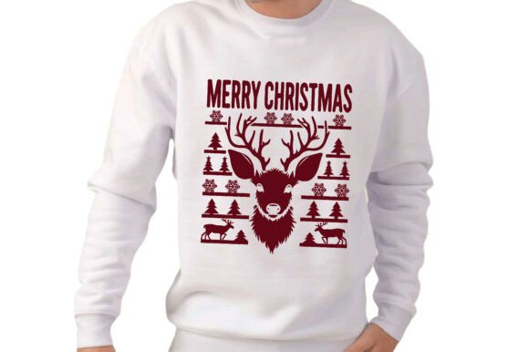 Reindeer Silhouette Merry Christmas: A Rustic Delight