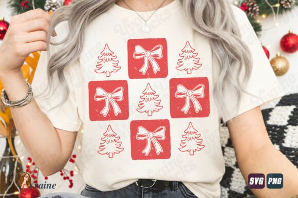 Review: Preppy Christmas Bow Tree SVG Doodle PNG Graphics