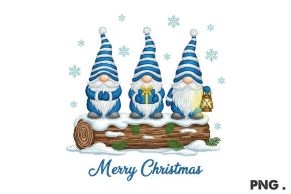 Three Christmas Gnomes Png: A Festive Embroidery Choice